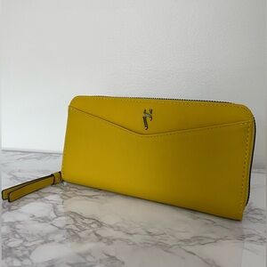 Simply Vera Vera Wang Signature RFID Blocking Wallet Lime Yellow